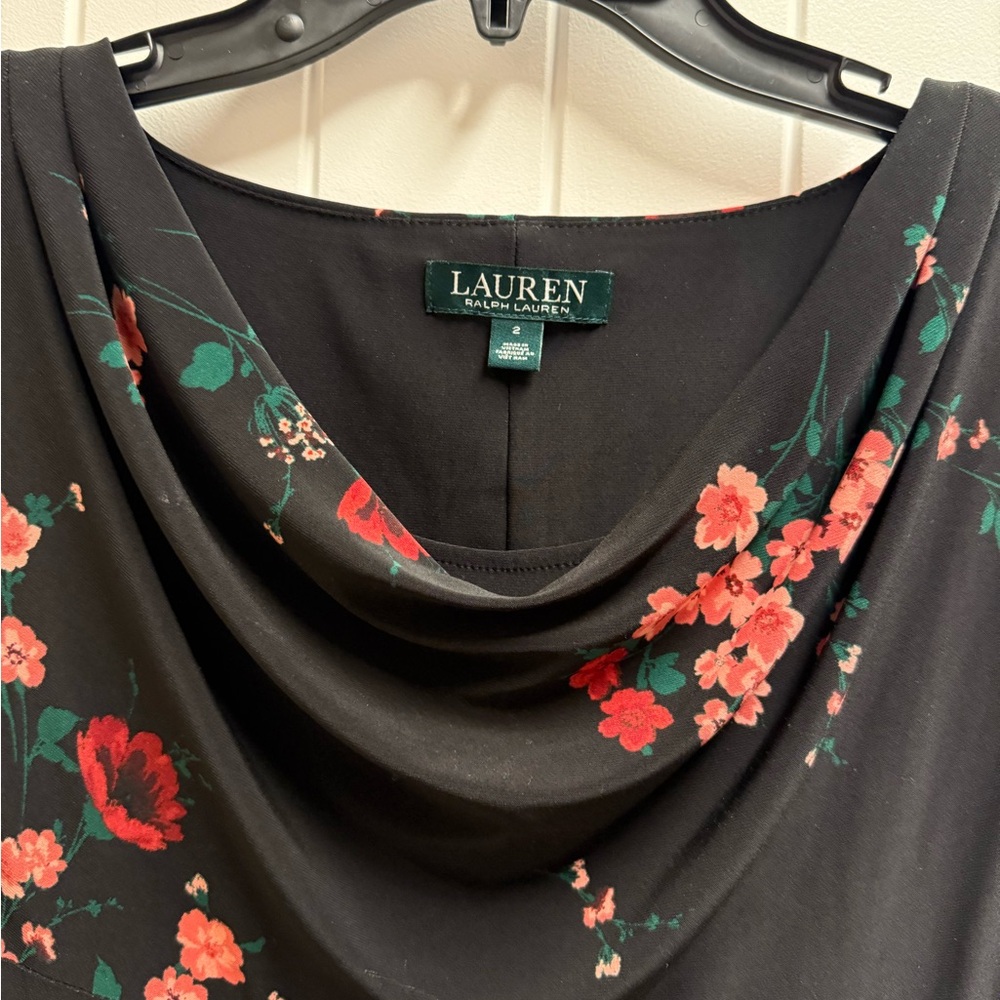 Lauren Ralph Lauren Cleora floral faux-wrap dress Size 2, Worn Once perfect cond - Picture 4 of 15
